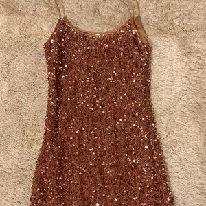 SHEIN | Dresses | Shein Rose Gold Sequin Dress | Poshmark SHEIN | Dresses | Shein Rose Gold Sequin Dress | Poshmark